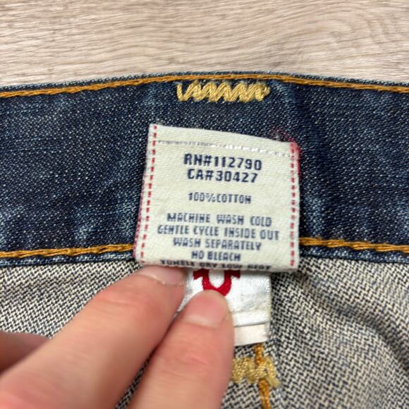 True Religion Ricky Big T Straight Leg Jeans Men's 40x35 READ - Picture 10 of 13